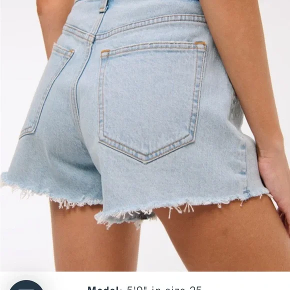 Abercrombie & Fitch 90s relaxed cutoff short high rise - Picture 7 of 7